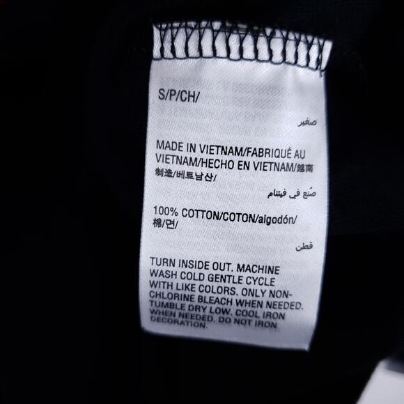 NWT Karen Scott 3/4 Sleeves T Shirt Size Small Black Cotton Scoop Neck - Picture 5 of 6